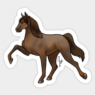 Horse - Tennessee Walker - Dark Chestnut Sticker